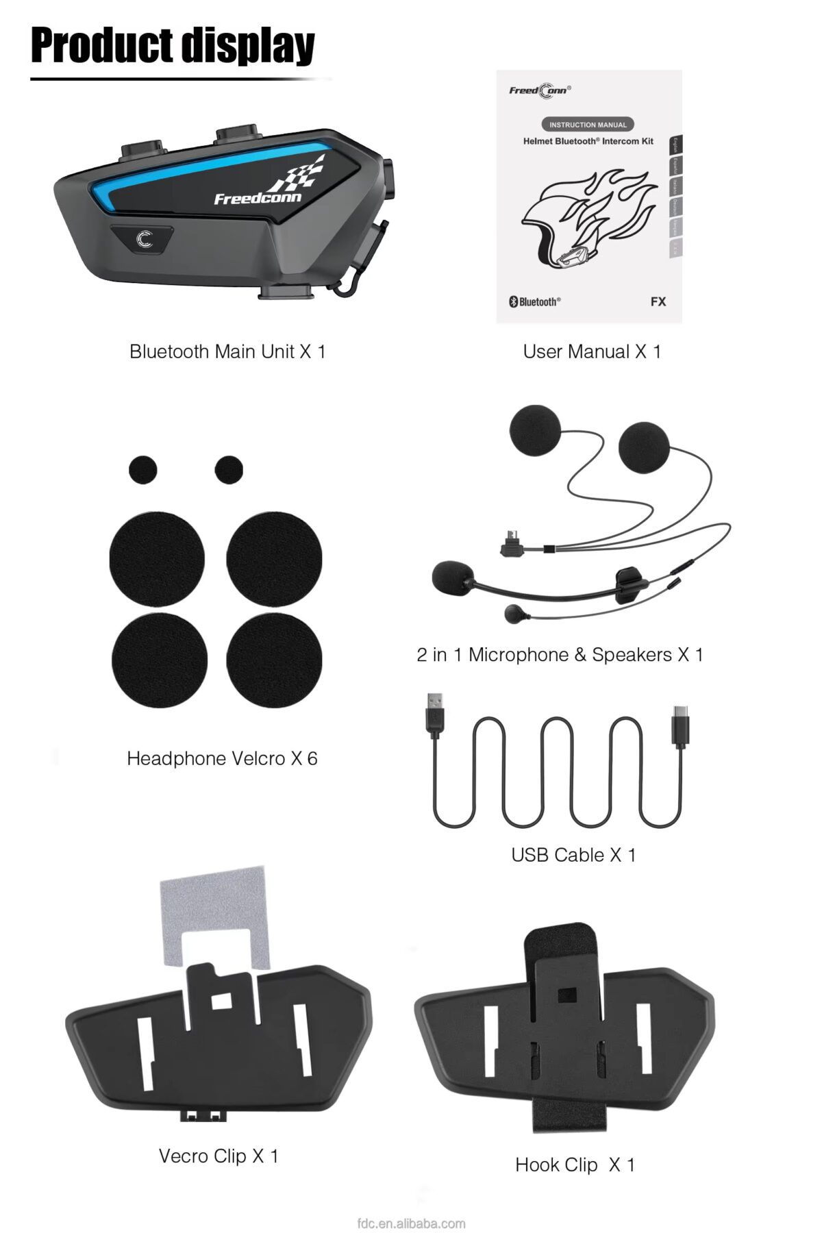 FreedConn FX - MESH Networking by One Click High Cost-effective Bluetooth Intercom Headset - Image 6