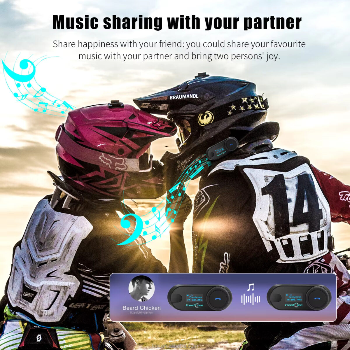 T-COM SC series – 800m 2 Rider intercom with Bluetooth screen - Image 4
