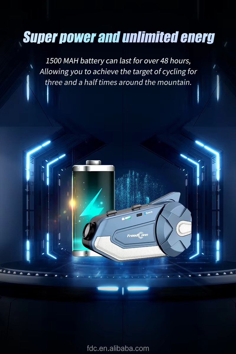 Detail-05-FreedConn R1 Pro 2K WIFI Bluetooth Intercom Headset Helmet Cameras for Motorcycles R1-pro 6 Riders 200 Meters Talking DVR Motorcycle Camera with Bluetooth Intercom - Image 5