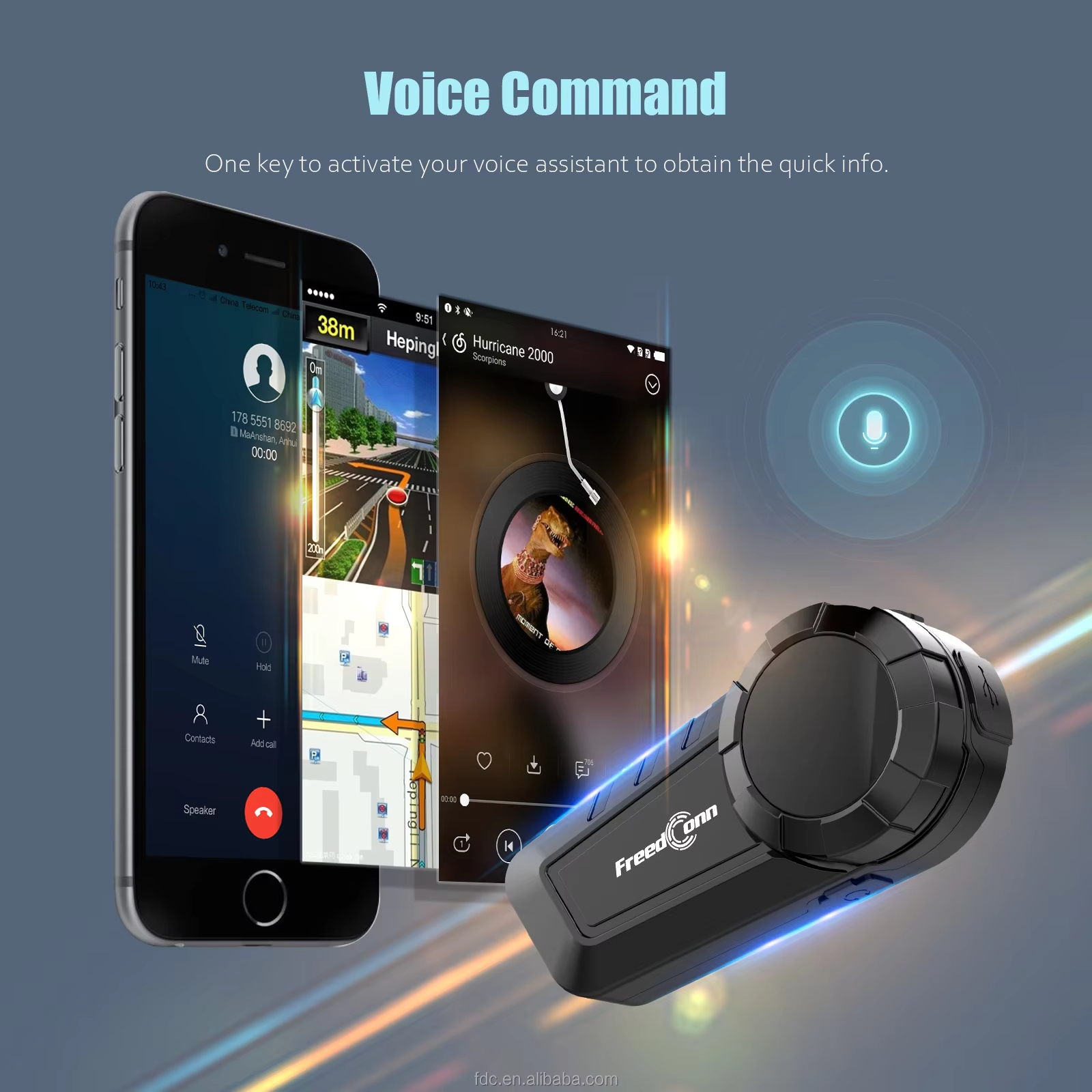 Detail-08 Ky-pro series - 2-6 Riders Intercom Headset BT Version 5.1 6 Riders 1000 Meters Motorcycle Bluetooth Intercom Headset - Image 8