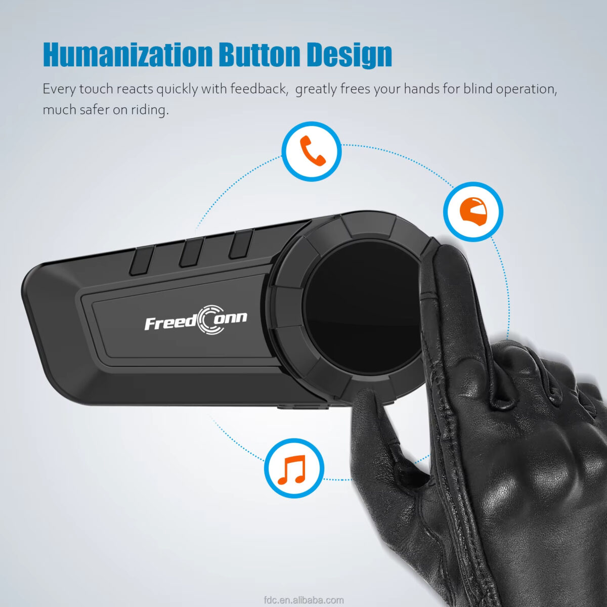 Ky-pro series - 2-6 Riders Intercom Headset BT Version 5.1 6 Riders 1000 Meters Motorcycle Bluetooth Intercom Headset - Image 9