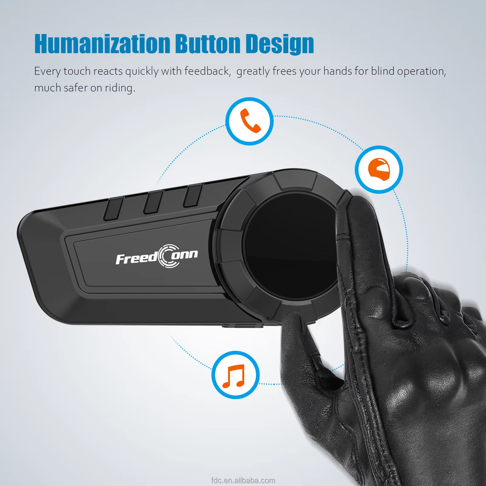 Detail-09 Ky-pro series - 2-6 Riders Intercom Headset BT Version 5.1 6 Riders 1000 Meters Motorcycle Bluetooth Intercom Headset - Image 9