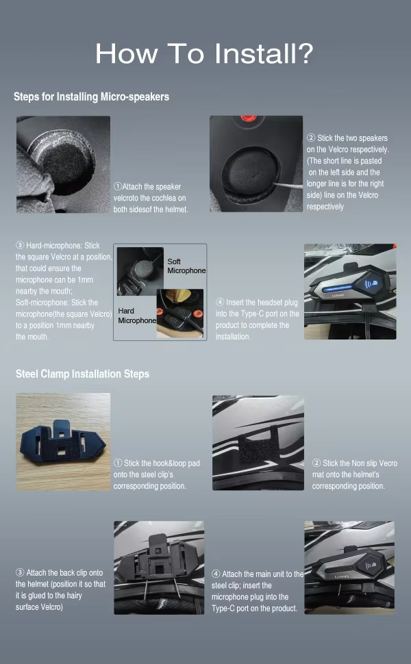 Detail-10 Freedconn G8  2 Riders Intercom Automatic Answering - Image 7