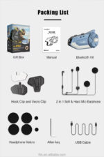 R1-pro 6 Riders 200 Meters Talking DVR Motorcycle Camera with Bluetooth Intercom - Image 10