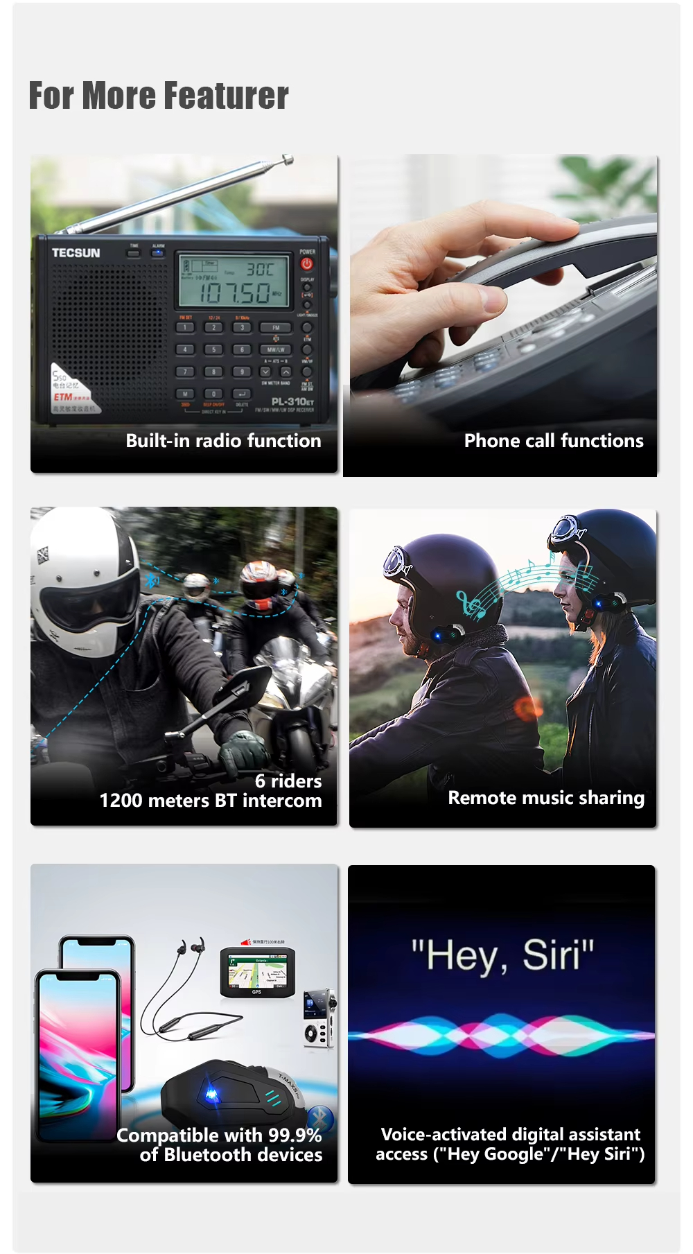 Detail-11-T-MAX S PRO 6 Riders Intercom in 1500 to 2000 Meters Noise Cancellation Motorcycle Intercom Headset T-MAX S pro-6 Riders Intercom in 1500 to 2000 Meters Noise Cancellation - Image 11