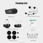 Ky-pro series - 2-6 Riders Intercom Headset BT Version 5.1 6 Riders 1000 Meters Motorcycle Bluetooth Intercom Headset - Image 13
