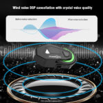 TMAX-M Motorcycle Helmet Headset Wireless Bluetooth Music Headset with FM Radio (without Intercom Function) - Image 6