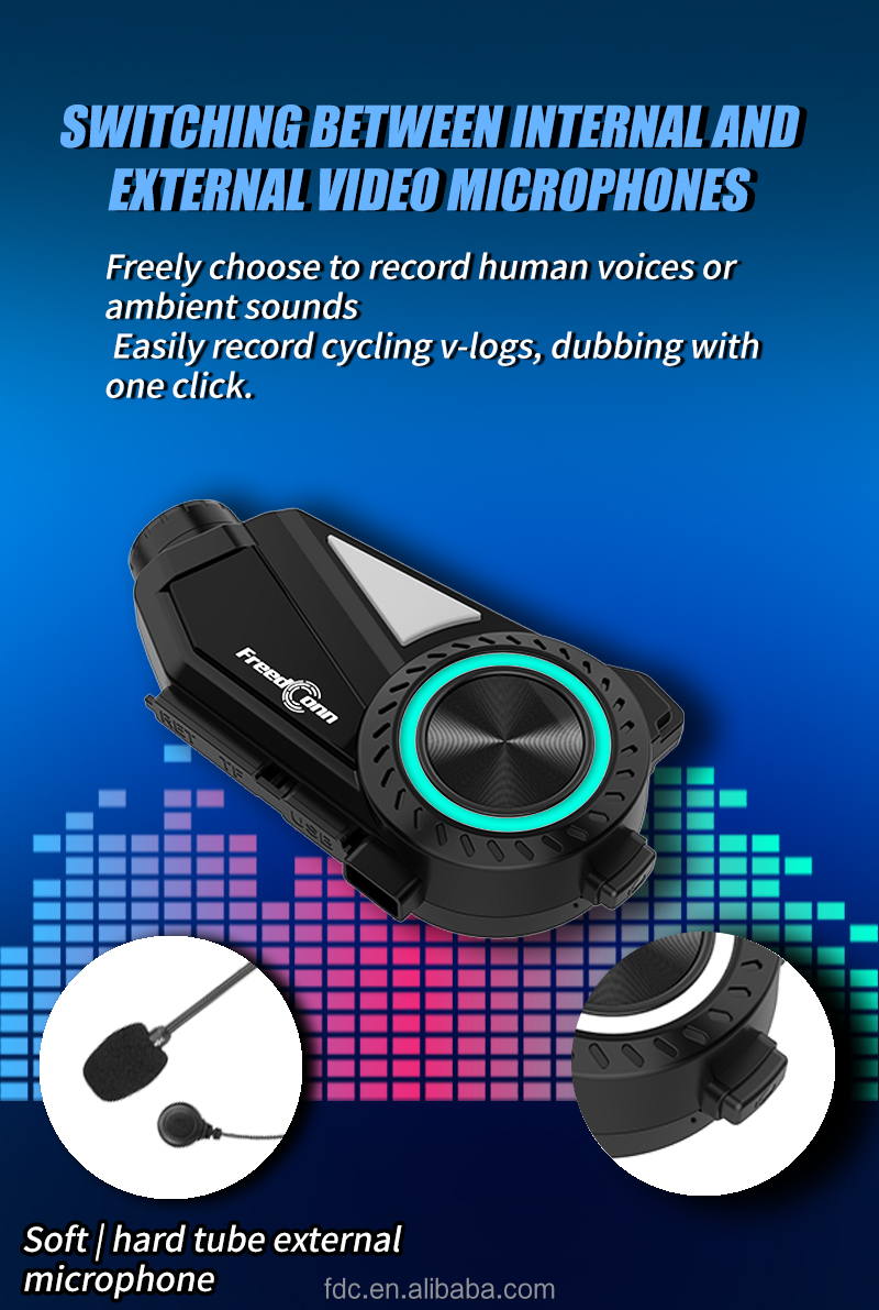 H927a8c78dcc847a5af76e196ae54d798K R3 6 riders Motorcycle Recorder for Group Intercom Can Share Music - Image 11