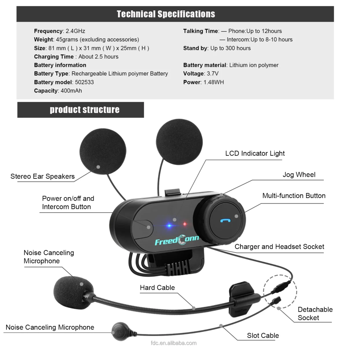 T-COM VB Motorcycle Bluetooth Helmet Full-Duplex Intercom Headset 2-3 Riders Connect Moto Cascos Para Capacete Music - Image 8