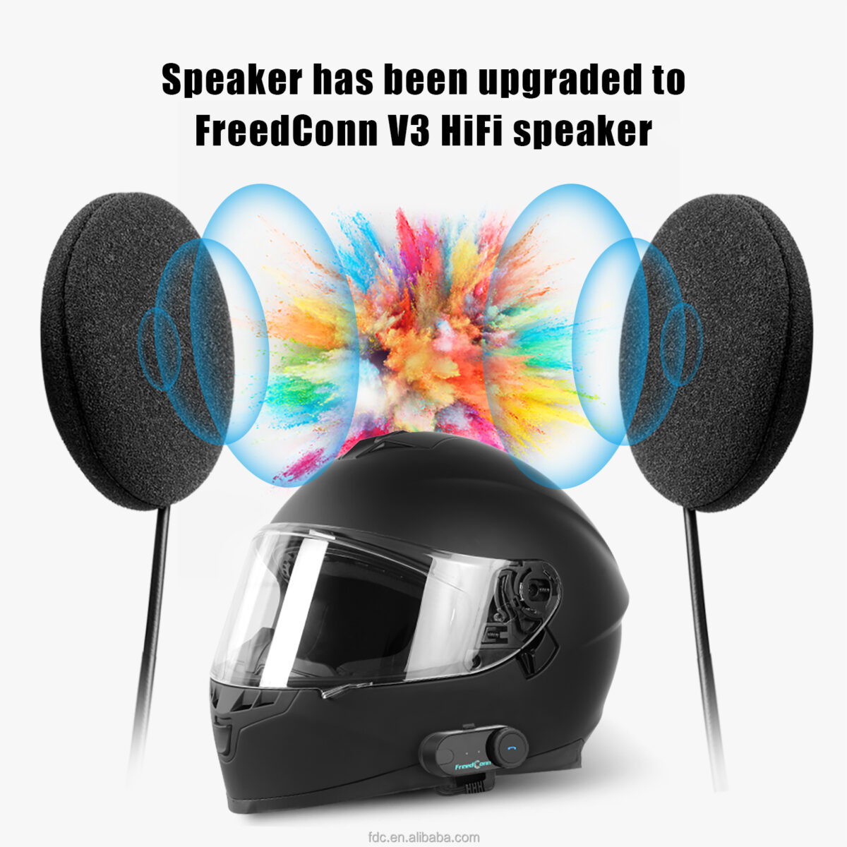 T-COM VB Motorcycle Bluetooth Helmet Full-Duplex Intercom Headset 2-3 Riders Connect Moto Cascos Para Capacete Music - Image 9