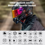 FreedConn R1-PLUS 1080P HD Camera Recorder Recorder With Bluetooth 6-Way 1000 Meters Group Intercom Helmet Camera Headset - Image 2