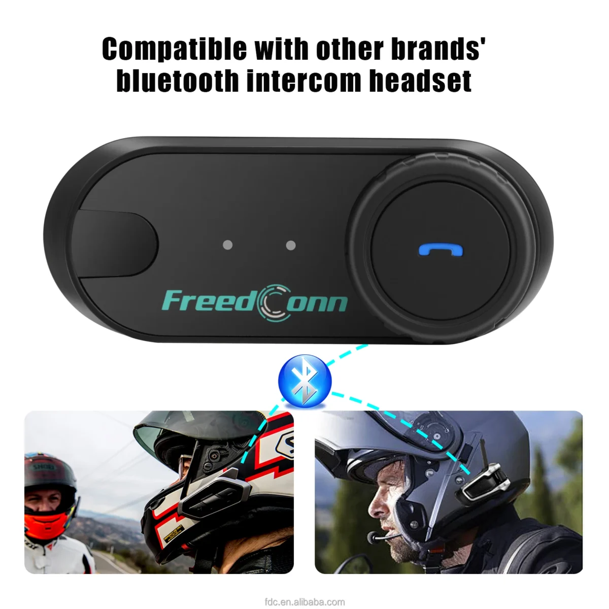 T-COM VB Motorcycle Bluetooth Helmet Full-Duplex Intercom Headset 2-3 Riders Connect Moto Cascos Para Capacete Music - Image 3