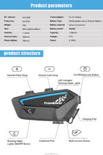 FreedConn FX - MESH Networking by One Click High Cost-effective Bluetooth Intercom Headset - Image 3