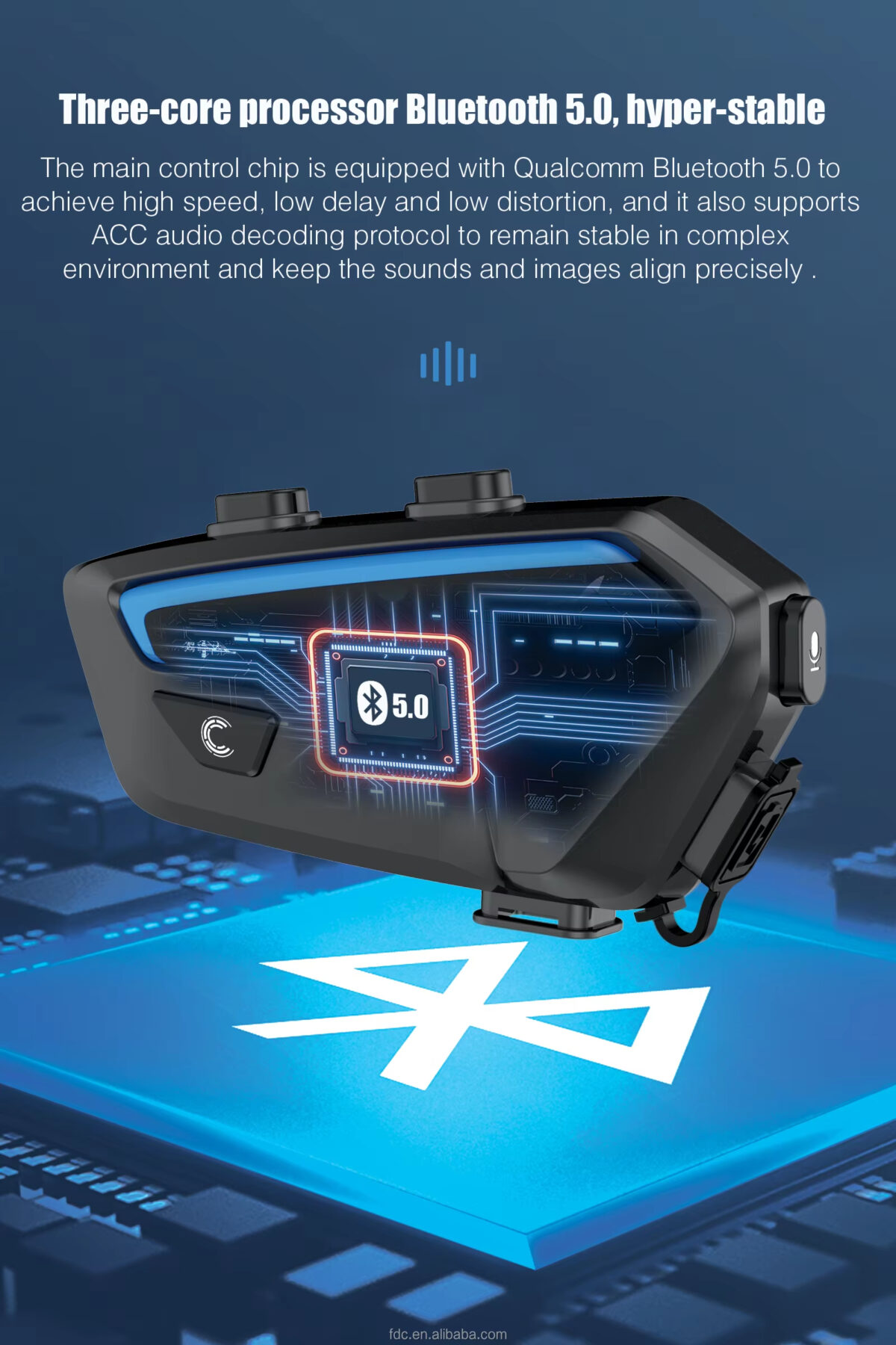 FreedConn FX - MESH Networking by One Click High Cost-effective Bluetooth Intercom Headset - Image 4